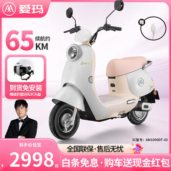 Aima luna long-range electric car for women, fashionable adult mobility smart electric moped, luna/youyue, light fog gray, petal wheels + 1000w motor