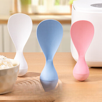 Tuojin tumbler rice spoon high temperature resistant household new tumbler anti-stick rice spoon kitchen rice cooker non-stick rice spoon white 1 piece