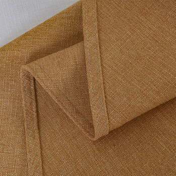 Yusenyi round tablecloth imitation linen tablecloth medium tablecloth home restaurant turntable cover thickened ginger yellow 300 round