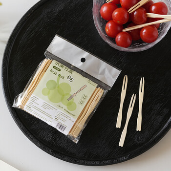 Siyue disposable bamboo fork cute fruit watermelon fork cake dessert small fork individually packaged home high-end 6.8 yuan/pack, 4 packs