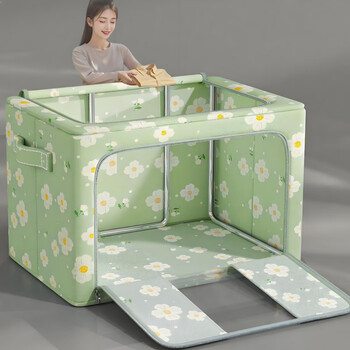 Yusenyi extra large clothes storage box oxford cloth home wardrobe clothing organizing box large capacity storage bag 88l (50*40*40cm) super pack suitable for thick quilts/down jackets, etc. affordable pack elegant gray 3 pack wear-resistant oxford cloth thick steel frame anti-wrinkle and wear-resistant