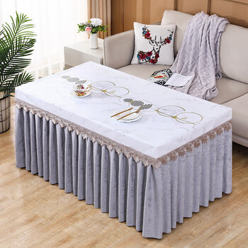 Xinghe fire tablecloth cover rectangular cover waterproof fire table cover thin waterproof and oil-proof anti-scalding square dust-proof milky white waterproof and oil-proof leather tabletop dali white thin chenille one-piece fabric rectangular length 140 width 80 height 65