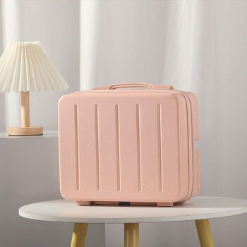Ye yu 14-inch new portable suitcase suitcase suitcase makeup box souvenir storage box fashion simple retro 817 pink