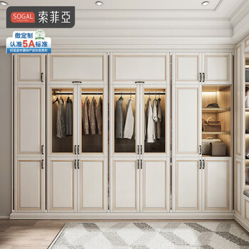 Sophia wardrobe customized for the whole house european bedroom furniture open large cloakroom simple european style flat door integrated wardrobe customized gold