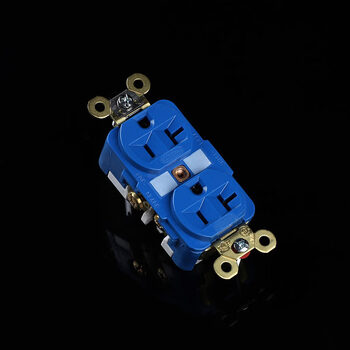 Original american hubbell hbl5362 fever american standard power socket wall plug insert blue socket