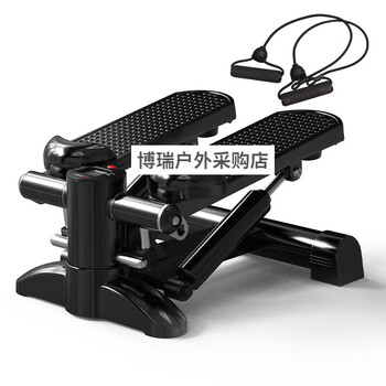 Harison hydraulic stepper home small silent unisex mountaineering mini fitness equipment (with drawstring) black