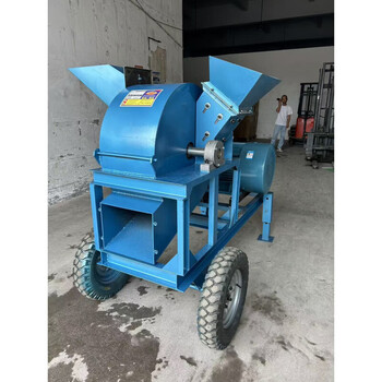 Hejiangong wood crusher, large orchard branches, logs, mushrooms, bamboo, corn cob crusher, sawdust machine, movable 700 double bucket machine + three-phase 37kw motor + moving wheel