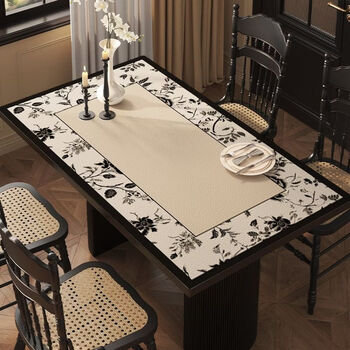 Fantasy style rectangular dining table mat, living room disposable tablecloth, coffee table mat, shake off, sheepskin pattern, 60x130cm, non-slip fit