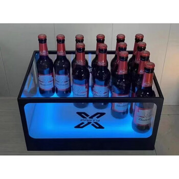 Fantasy bar luminous ice bucket champagne bucket beer frame ice bucket beer bucket yuanbao ice bucket iron art high translucency ice bucket