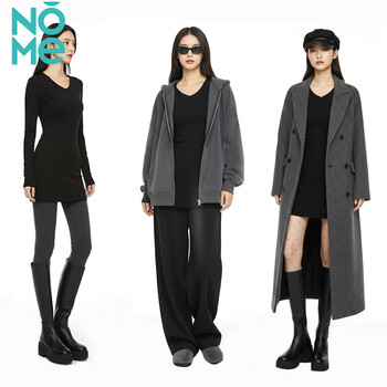 Nome german velvet slim v-neck mid-length butt covering right shoulder long sleeve t-shirt women's thickened warm bottoming shirt black xl