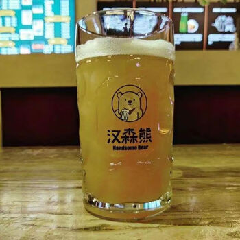 Hansen bear craft beer mug for pubs and wine merchants, lead-free thickened waisted wheat beer mug, custom draft beer mug, hansen bear 1l draft beer mug