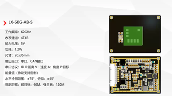 Millimeter wave radar/uav obstacle avoidance/near-field imaging radar module supports serial port 485/canfd interface imaging radar