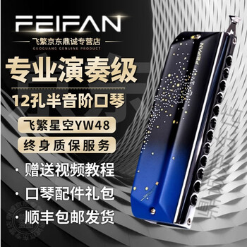 Feifan feifan chromatic harmonica starry sky yw48 professional performance novice 12-hole c key adult beginner student introduction