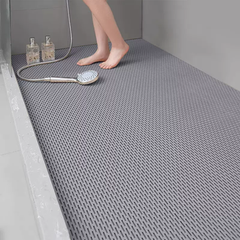 Yusenyi home bathroom anti-slip floor mat anti-fall thickened hollow waterproof cuttable mat toilet bathroom door gray 1.2m wide x 12m long (buy the whole roll for a better price)