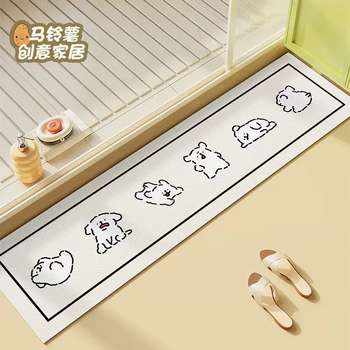 Yusenyi line puppy threshold stone floor mat water-absorbent non-slip diatom mud foot mat bathroom entrance strip carpet threshold mat tumbling puppy customized contact customer service (no returns or exchanges)