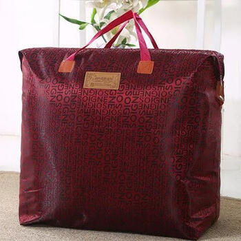 2 x oxford cloth bedding storage bags, extra-large household luggage bags for packing and moving clothing, wine red (1 small size) width 52* height 40 thickness 10