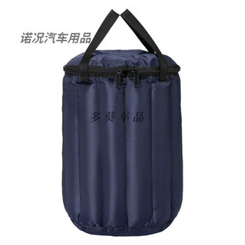 Lunch box insulation bag, quilted, thickened and waterproof, student handbag with lunch, round thermal cover, lunch box insulation bucket bag, blue, diameter 14cm*22cm lunch box