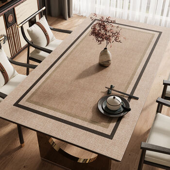 Fantasy dining table mat no-wash insulated coffee table tablecloth desk mat sisal pattern floating sheng length 85x150cm