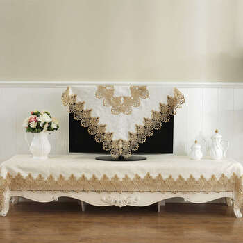 Yusenyi tv cabinet tablecloth lace luxury chest of drawers shoe cabinet floor counter cloth cover cloth living room home jinya coffee edge 60x60cm computer cover towel 1924 inches