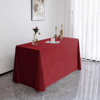 Yusenyi conference table cloth western dining table coffee table table cloth dessert table cloth table skirt office exhibition buffet table cloth big red table cloth 140x160cm