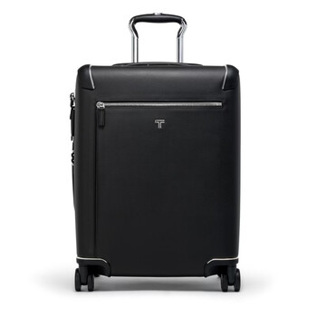 Tumi men's business luggage luxurious italian leather continental four-wheel carry-on case anti-collision trolley case black 55.37*40.13*22.86cm