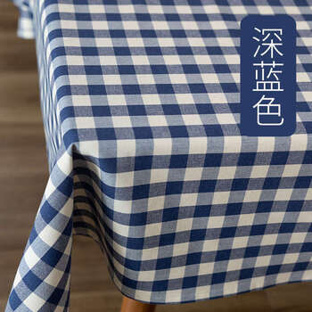 Yusen yisui story american country pastoral plaid series christmas tablecloth coffee table cloth tablecloth red plaid customization dark blue 90x90cm