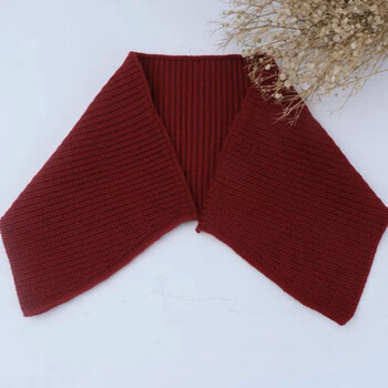 Fat donglai's same style down jacket collar anti-dirty artifact special collar sticker removable fake thread collar protective cover maroon large size 52cm