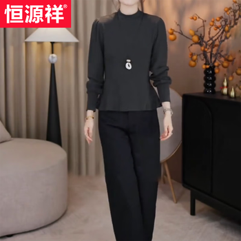 Hengyuanxiang's design half-high collar long-sleeved t-shirt for women in autumn and winter. fat mm waist slimming to cover belly folds pure cotton top. gray. beautiful, huge and good-looking little top. m. recommended within 100 pounds.