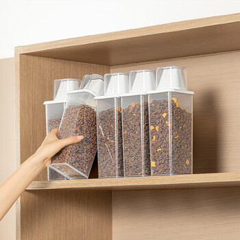 Sungsa japanese cat food storage bucket dog food sealed bucket vacuum preservation moisture-proof dehumidification repackaged pet food storage bucket storage box 870ml storage bucket