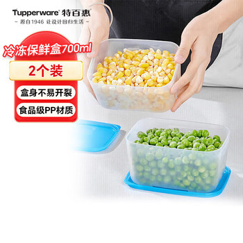 Tupperware frozen 700ml*2 food-grade refrigerator storage box meat quick-freezing quick-unsealing random color