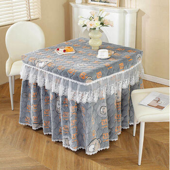 New electric stove cover thickened fire cover electric oven cover square fire quilt tablecloth cover winter household letter bear 65*65*68 high