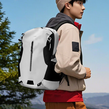 Septwolves mountaineering bag men's casual sports lightweight commuting travel backpack 15.6-inch computer bag school bag college student white 23l