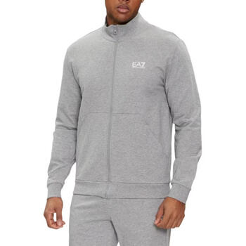 Armani (armani) ea7 stand-up collar zipper logo printed long-sleeved jacket men's gray gray 2xl xxl