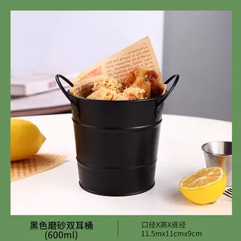 Yusenyi dessert bowl ice bucket taro puree ice shaved ice bowl bar tableware portable ice cream smoothie bucket snowflake ice bucket black double-ear bucket