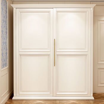 Fantasy wardrobe sliding door white sliding door solid wood wardrobe long (customized wardrobe) 3 doors