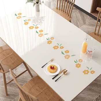 Fantasy tablecloth, no-wash insulated dining table mat, coffee table mat, spring tea fragrant upgrade and thickened version 90x90cm