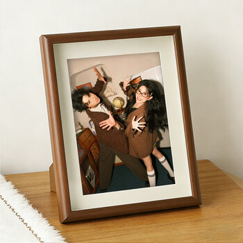 Jin longxing 10-inch photo frame table walnut color wooden photo frame wall photo photo frame photo frame wedding baby picture frame