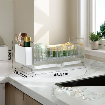 Fantasy kitchen drain rack above the sink dish storage rack stainless steel countertop drain rack tableware dish rack dish rack single layer type a flatbed)