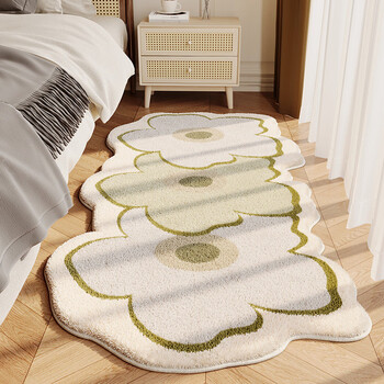Sanqihu imitation cashmere carpet living room alien princess bedroom bedside rug irregular cloakroom foot mat bay window floor mat alien huahua style (cool insulation and waterproof) (feeling like a cat) 40x80 super mini size, please take photos with caution