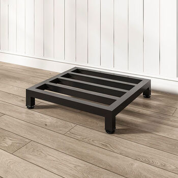 Xushansi rack custom-made rice noodle rack bracket base moisture-proof storage rack refrigerator elevated shelf wooden cabinet base rack flower pot holder matte black length 120 width 40 height 10 (extra thick 6 legs)