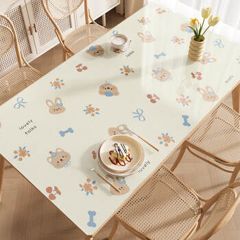 Fantasy transparent soft glass tablecloth, no-wash, waterproof, waterproof and anti-scalding dining table mat, light luxury and high-end coffee table table mat, soft glass coffee paradise, anti-chili oil, 40x180cm suitable for tv cabinet