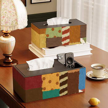 Yi jian tissue box living room multifunctional dining table sundries remote control coffee table organizing box office desk pen holder multifunctional desktop tissue box rongmanqiuye 24*13*9.5cm