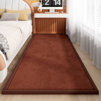 Wing fantasy extra thick 25cm thick bedside carpet tatami mat bay window mat baby anti-fall crawling mat brown (thickened 2.5cm) width 50x length 160cm cool and anti-fall