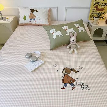 Yusenyi bed sheet cotton bed protector bag single piece pure cotton full cartoon dust cover full fitted simmons mattress 100 protector city girl 1 piece city girl 120cmx200cm single fitted sheet 120cmx200cm single fitted sheet