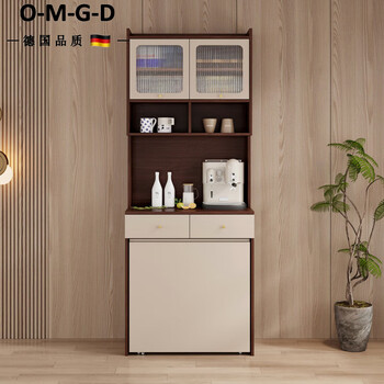 Omgd german quality sideboard movable dining table integrated living room storage cabinet multi-functional storage storage cabinet wine cabinet custom a2 style (eo ecological board) length 90*height 205*depth 40 assembled