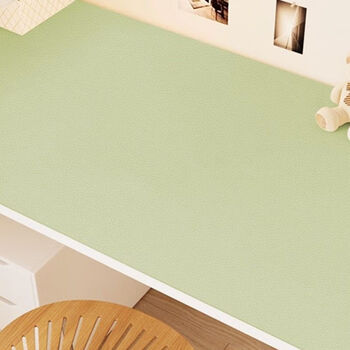 Fantasy study table desk pad free-cut white tablecloth desk desk mat girls desk green leather desk pad 40x120cm waterproof and wipeable