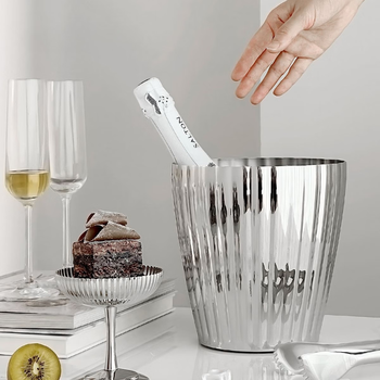 Meod german imported quality ice bucket champagne bucket household stainless steel ice bucket champagne wine bucket ice storage beer ian stainless steel ice bucket