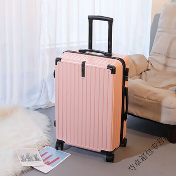 Ye yu luggage women's inch boarding case men's password trolley case aluminum frame large capacity durable suitcase matte pink zipper model 20-inch simple version - small size
