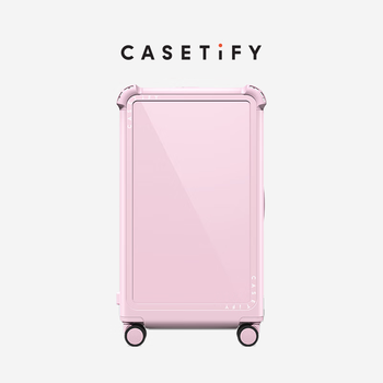 Casetify bounce trunk flexible, tough and anti-fall 29-inch checked suitcase large capacity suitcase solid color-pink 29-inch suitcase + combination chain enjoy instant discount