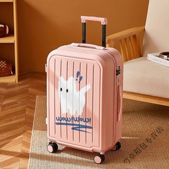 Ye yu's good-looking cartoon password box suitcase trolley suitcase small inch boarding case for students boys and girls pink 20 inches can be boarded at home and abroad